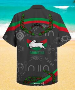 South Sydney Rabbitohs Aboriginal NRL Grey Hawaiian Shirt