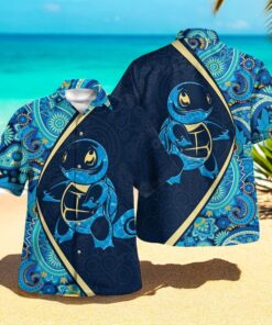 Squirtle Paisley Pattern Design Hawaiian Shirt