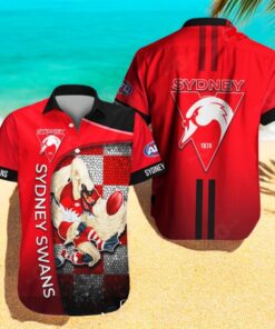 Sydney Swans x Australia Football Club 3D Red Apparels Hawaiian Shirt