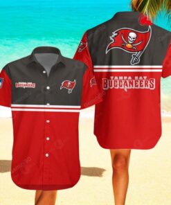 Tampa Bay Buccaneers NFL 2Line Logo Patterns Hawaiian Shirt