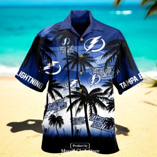 Tampa Bay Lightning Palm Tree For Tropical Fans Hawaiian Shirt