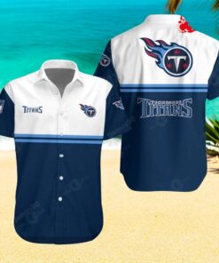 Tennessee Titans NFL 2Line Logo Patterns Hawaiian Shirt