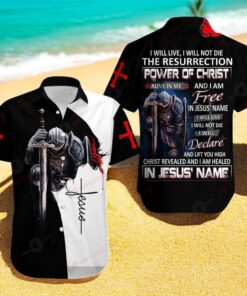The Resurrection Power Of Christ Jesus Black Over Printed Hawaiian Shirt The Resurrection Power Of Christ Jesus Black Over Printed Hawaiian Shirt