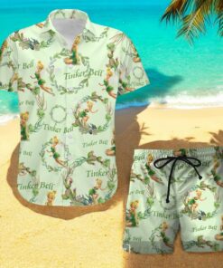 Tinker Bell Hawaiian Shirt Set Disney Gifts Clothing Clothes For Men Women