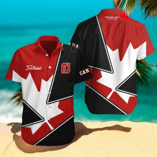 Titleist x Canada Flag Special Design For Golf Lovers Mix Color Hawaiian Shirt