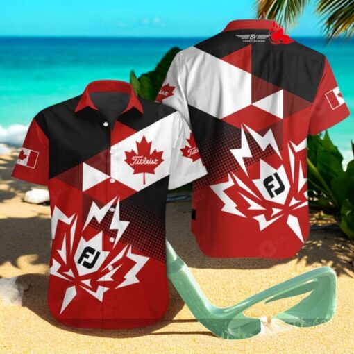 Titleist x Canada Flag Special Luxury Design Mix Color Design Hawaiian Shirt