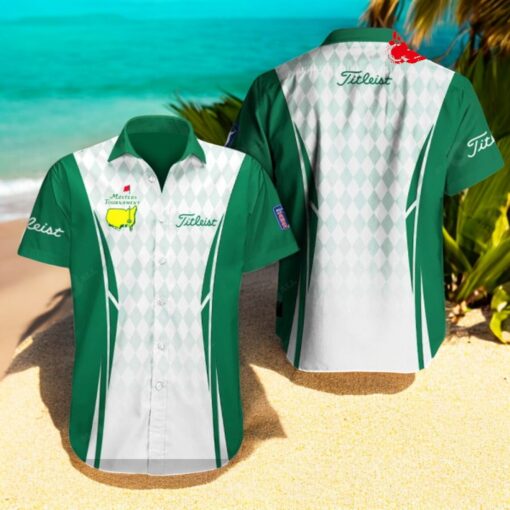 Titleist x Masters Tournament Luxury Design Mix Green White Color Hawaiian Shirt