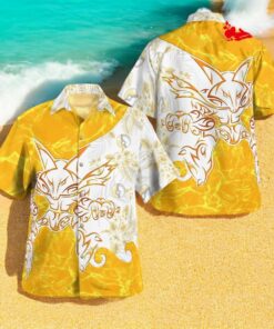 Tribal Style Pokemon Alakazam Design Hawaiian Shirt