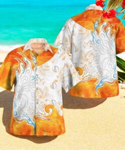 Tribal Style Pokemon Alolan Ninetales Design Hawaiian Shirt