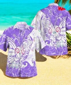 Tribal Style Pokemon Butterfree Pkm Design Hawaiian Shirt