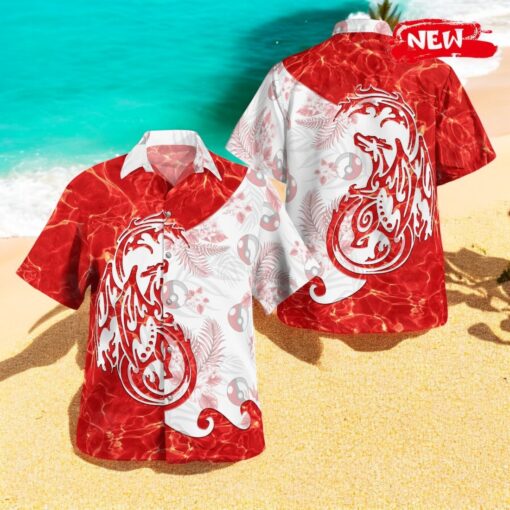 Tribal Style Pokemon Charizard V2 Design Hawaiian Shirt