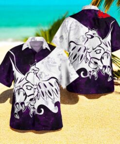 Tribal Style Pokemon Corviknight Design Hawaiian Shirt