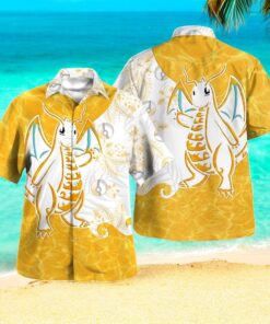 Tribal Style Pokemon Dragonite Design Hawaiian Shirt