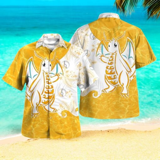 Tribal Style Pokemon Dragonite Design Hawaiian Shirt