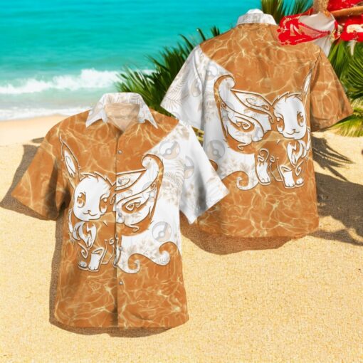 Tribal Style Pokemon Eevee Design Hawaiian Shirt