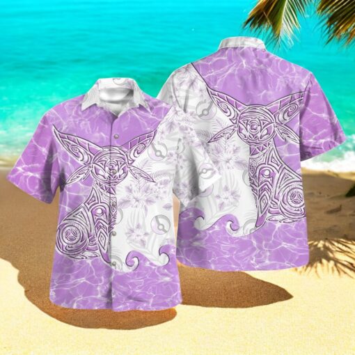 Tribal Style Pokemon Eevee Espeon Design Hawaiian Shirt