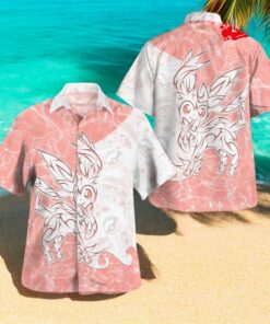 Tribal Style Pokemon Eevee Sylveon Design Hawaiian Shirt