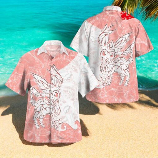 Tribal Style Pokemon Eevee Sylveon Design Hawaiian Shirt