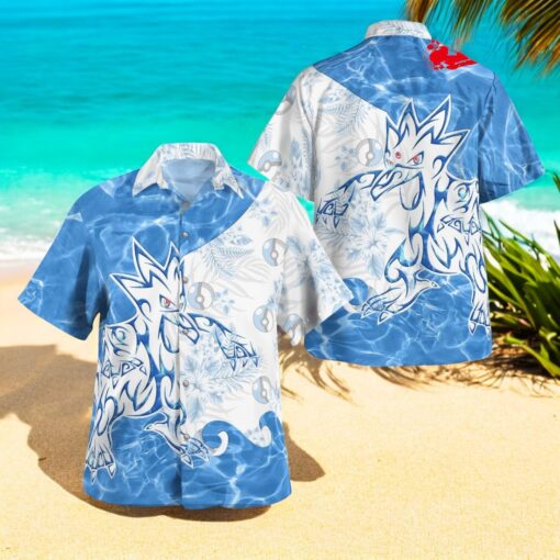 Tribal Style Pokemon Golduck Design Hawaiian Shirt