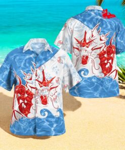 Tribal Style Pokemon Gyarados Design Hawaiian Shirt