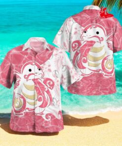 Tribal Style Pokemon Lickitung Design Hawaiian Shirt