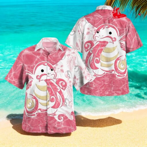 Tribal Style Pokemon Lickitung Design Hawaiian Shirt