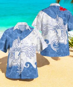 Tribal Style Pokemon Lugia Design Hawaiian Shirt