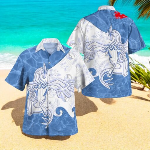 Tribal Style Pokemon Lugia Design Hawaiian Shirt
