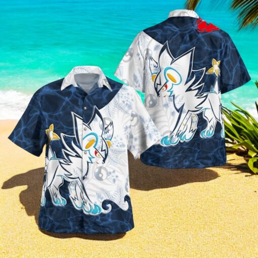 Tribal Style Pokemon Luxray Design Hawaiian Shirt
