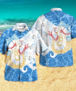 Tribal Style Pokemon Milotic Design Hawaiian Shirt