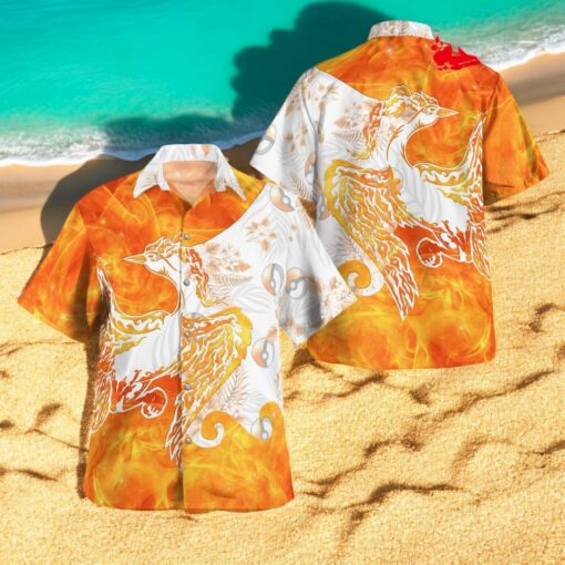 Tribal Style Pokemon Moltres Design Hawaiian Shirt