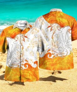 Tribal Style Pokemon Ninetales Design Hawaiian Shirt