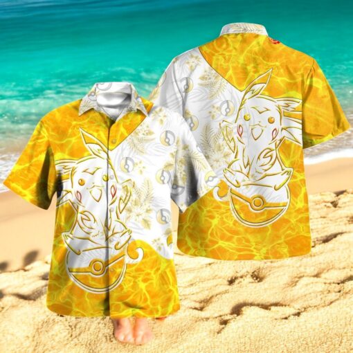 Tribal Style Pokemon Pika Design Hawaiian Shirt