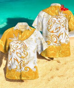 Tribal Style Pokemon Psyduck Design Hawaiian Shirt