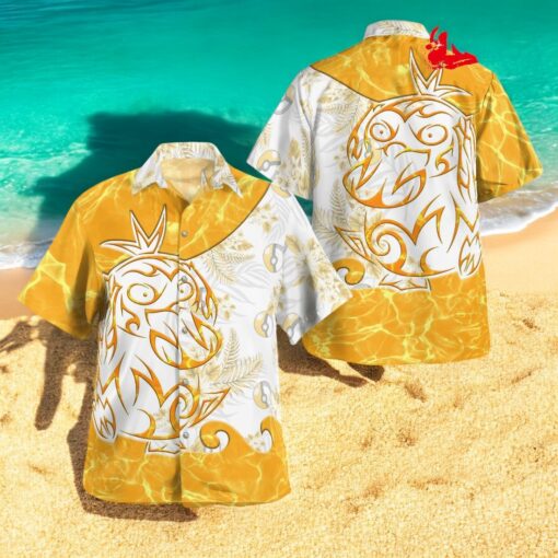 Tribal Style Pokemon Psyduck Design Hawaiian Shirt