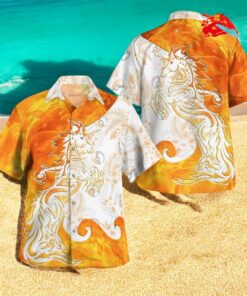 Tribal Style Pokemon Rapidash Design Hawaiian Shirt
