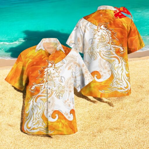 Tribal Style Pokemon Rapidash Design Hawaiian Shirt