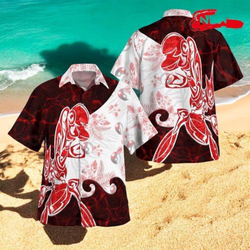 Tribal Style Pokemon Scizor Design Hawaiian Shirt