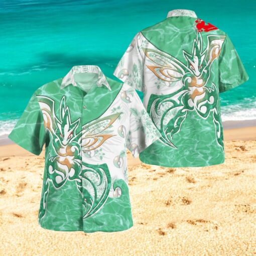 Tribal Style Pokemon Scyther Design Hawaiian Shirt