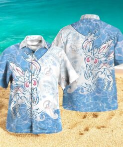 Tribal Style Pokemon Shiny Sylveon Ver 2 Design Hawaiian Shirt