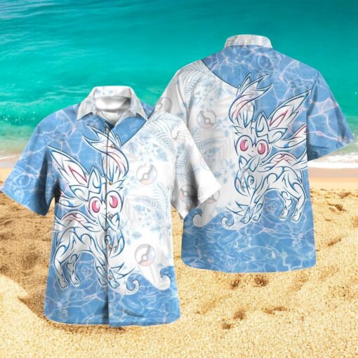 Tribal Style Pokemon Shiny Sylveon Ver 2 Design Hawaiian Shirt