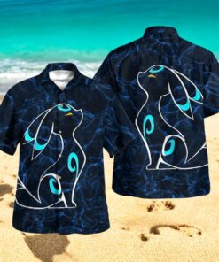 Tribal Style Pokemon Shiny Umbreon Full Background Design Hawaiian Shirt