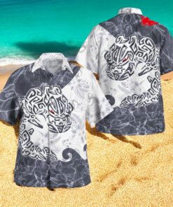 Tribal Style Pokemon Steelix Design Hawaiian Shirt