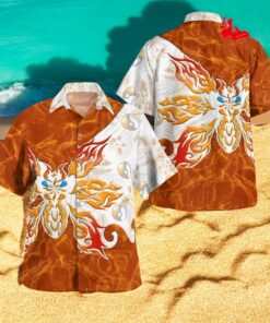 Tribal Style Pokemon Volcarona Design Hawaiian Shirt