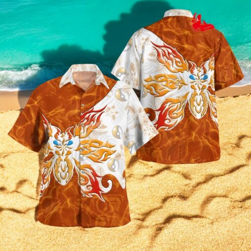 Tribal Style Pokemon Volcarona Design Hawaiian Shirt