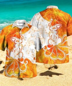 Tribal Style Pokemon Vulpix Design Hawaiian Shirt