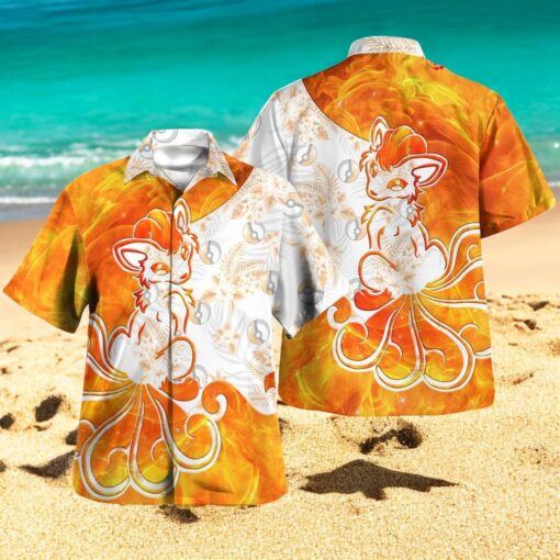 Tribal Style Pokemon Vulpix Design Hawaiian Shirt