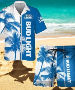 Tropical Palm Bud Light Hawaiian Shirt Set Clothing Clothes For Men Tropical Palm Bud Light Hawaiian Shirt Set Clothing Clothes For Men