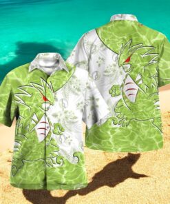 Tyranitar Tribal Style Pokemon Design Hawaiian Shirt