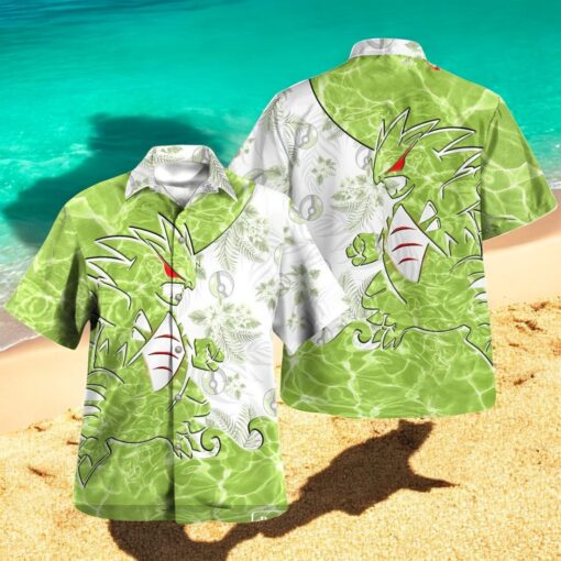 Tyranitar Tribal Style Pokemon Design Hawaiian Shirt